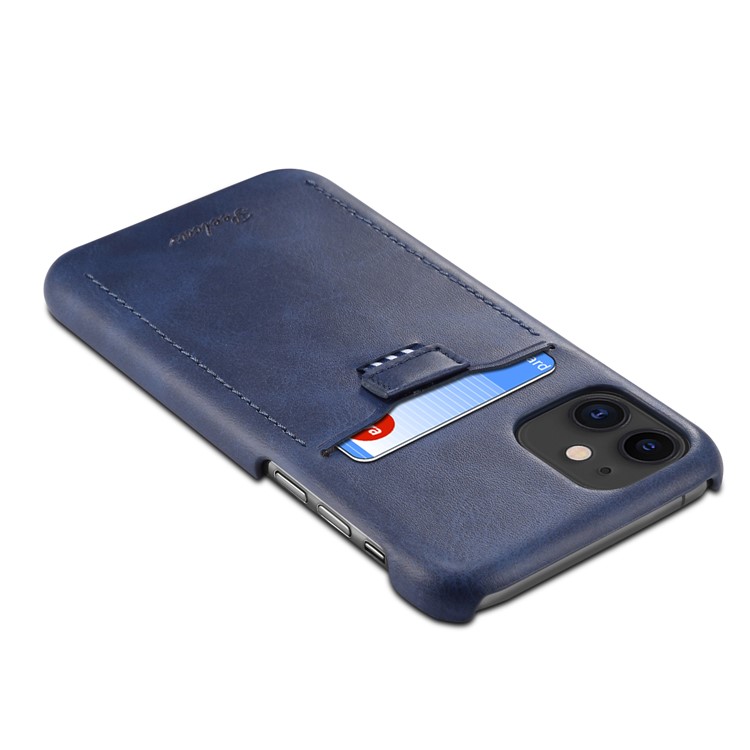 PEELCAS PCK011 PU Leather + PC Hard Case with Pull-out Card Slot for iPhone 11 6.1-inch - Dark Blue-2