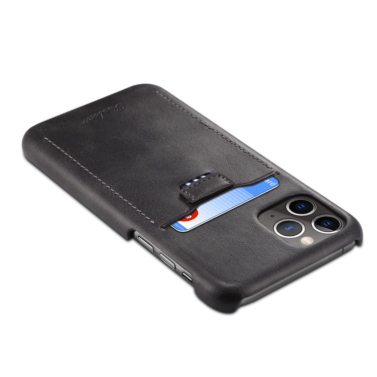 PEELCAS PCK011 PC + PU Leather Phone Hard Case with Pull-out Card Slot for iPhone 11 Pro Max 6.5 inch - Black-4