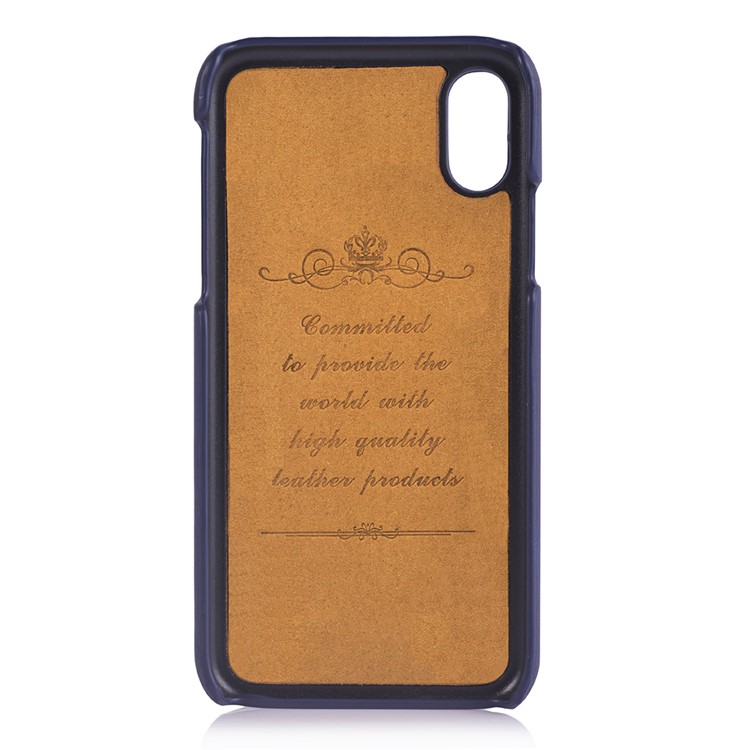 PEELCAS PCK011 Series PU Leather PC Business Phone Case with Card Holder for iPhone XS Max 6.5 inch - Blue-5