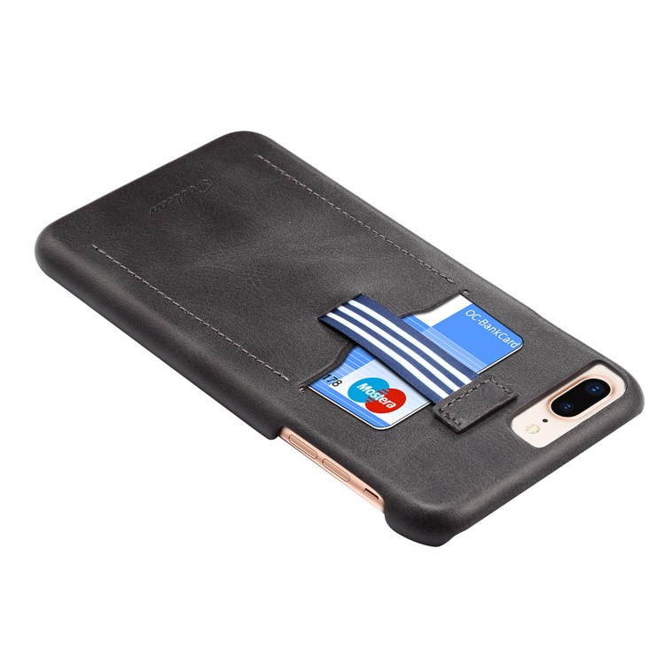 PEELCAS PCK011 Series PU Leather PC Business Phone Shell with Card Holder for iPhone 8 Plus/7 Plus 5.5 inch - Black-5