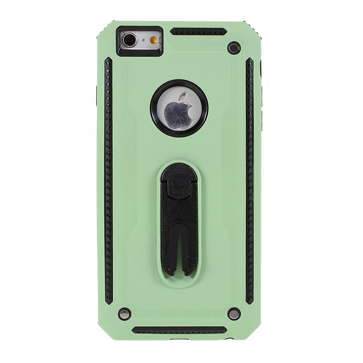 Air Outlet Shockproof Kickstand PC + TPU Hybrid Phone Casing for iPhone 6 Plus/6s Plus 5.5-inch - Green-1
