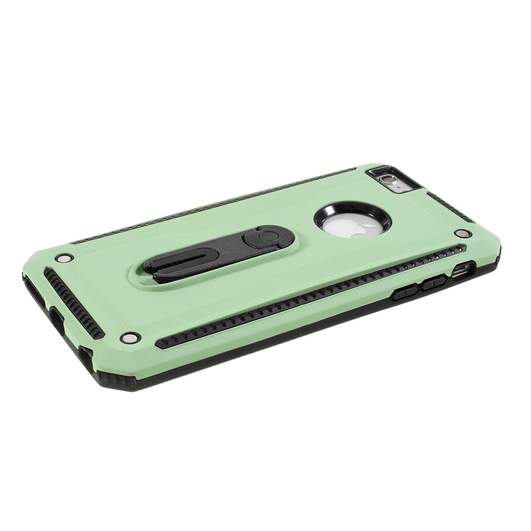 Air Outlet Shockproof Kickstand PC + TPU Hybrid Phone Casing for iPhone 6 Plus/6s Plus 5.5-inch - Green-3