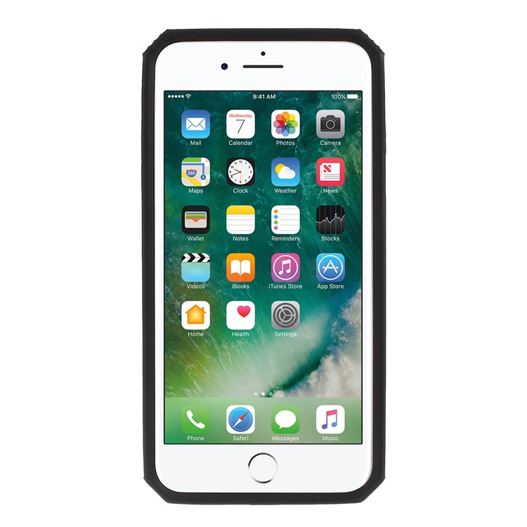 Air Outlet Shockproof Kickstand PC + TPU Hybrid Case Covering for iPhone 7/8 Plus 5.5 inch - Grey-5