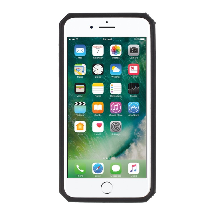 Air Outlet Shockproof Kickstand PC + TPU Cell Phone Cover for iPhone 6/6s 4.7-inch - Black-2