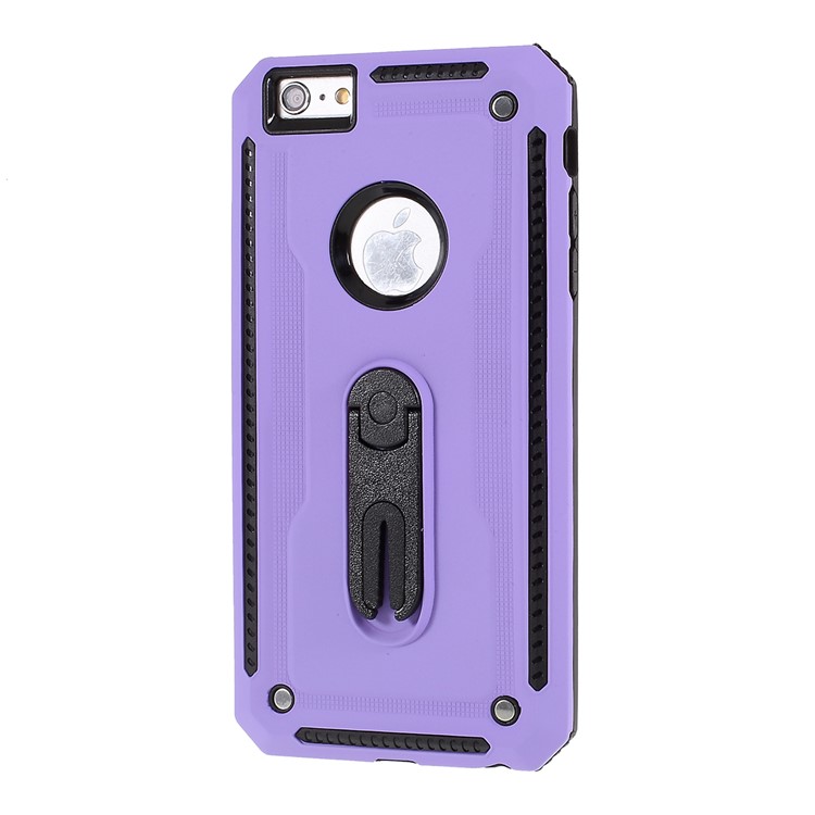 Air Outlet Shockproof Kickstand PC + TPU Cell Phone Cover for iPhone 6/6s 4.7-inch - Purple-2
