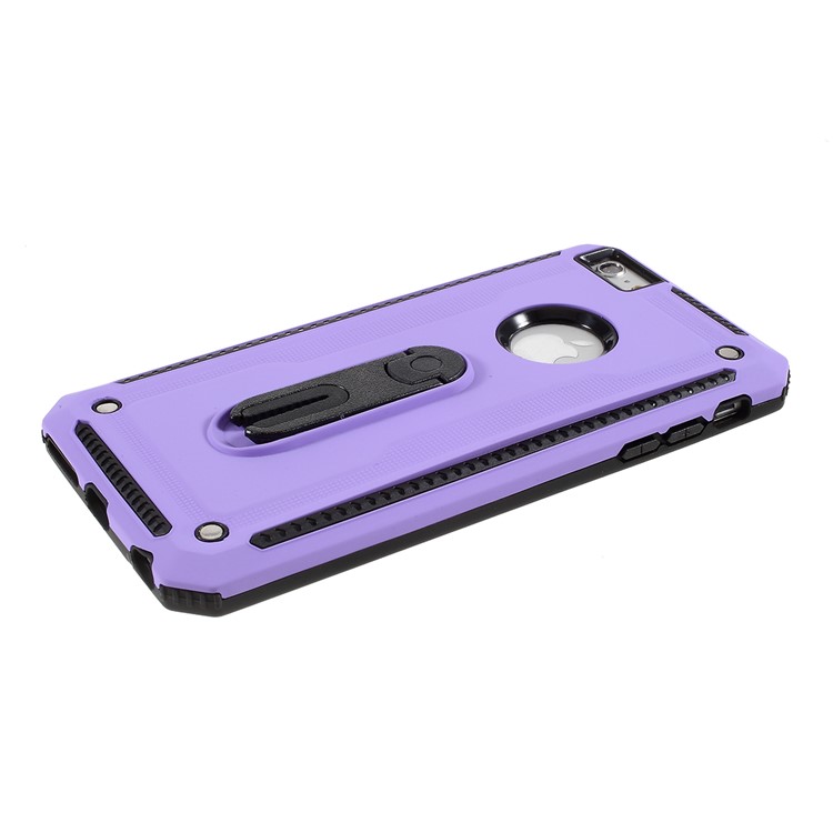 Air Outlet Shockproof Kickstand PC + TPU Cell Phone Cover for iPhone 6/6s 4.7-inch - Purple-3