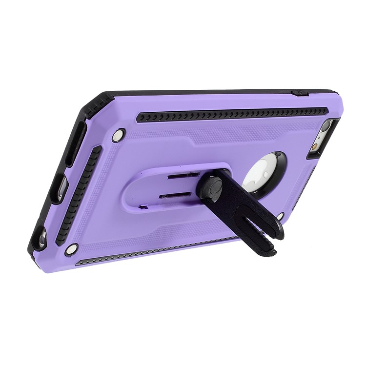 Air Outlet Shockproof Kickstand PC + TPU Cell Phone Cover for iPhone 6/6s 4.7-inch - Purple-4