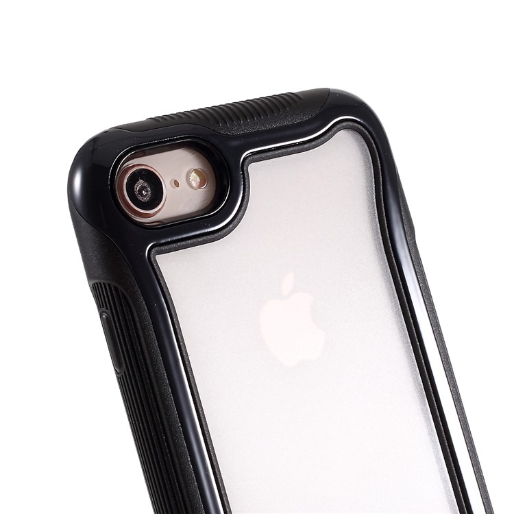 Matte Texture 3-in-1 PC + TPU Hybrid Phone Case for iPhone 7/8 - Black-3