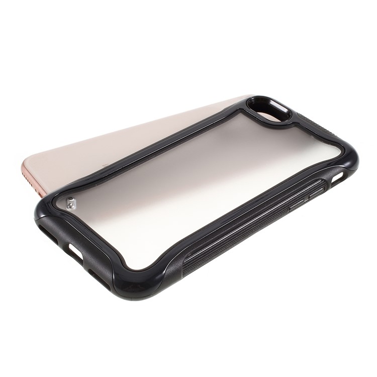 Matte Texture 3-in-1 PC + TPU Hybrid Phone Case for iPhone 7/8 - Black-6