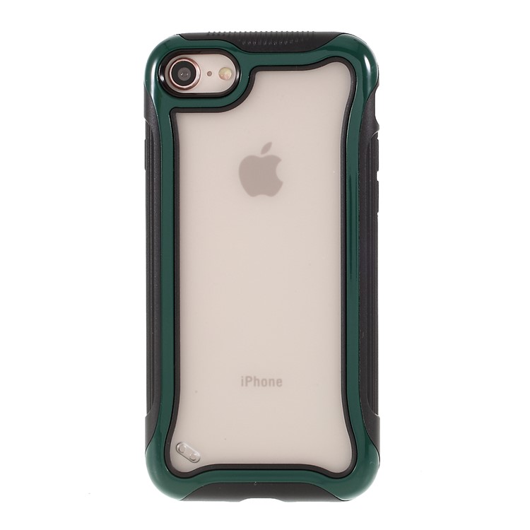 Matte Texture 3-in-1 PC + TPU Hybrid Phone Case for iPhone 8/7/SE 2 (2020) - Green-1