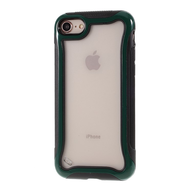 Matte Texture 3-in-1 PC + TPU Hybrid Phone Case for iPhone 8/7/SE 2 (2020) - Green-2