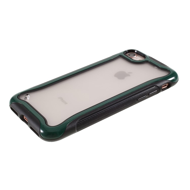 Matte Texture 3-in-1 PC + TPU Hybrid Phone Case for iPhone 8/7/SE 2 (2020) - Green-3