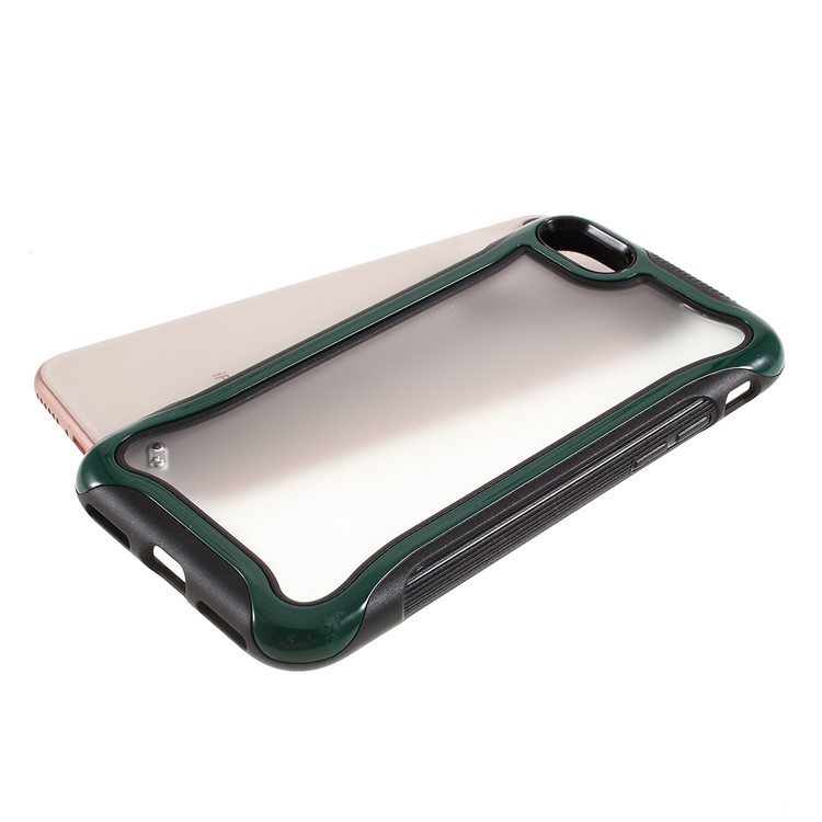 Matte Texture 3-in-1 PC + TPU Hybrid Phone Case for iPhone 8/7/SE 2 (2020) - Green-4