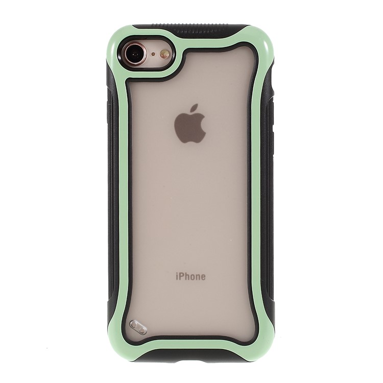 Matte Texture 3-in-1 PC + TPU Hybrid Phone Case for iPhone 8/7/SE 2 (2020) - Light Green-1