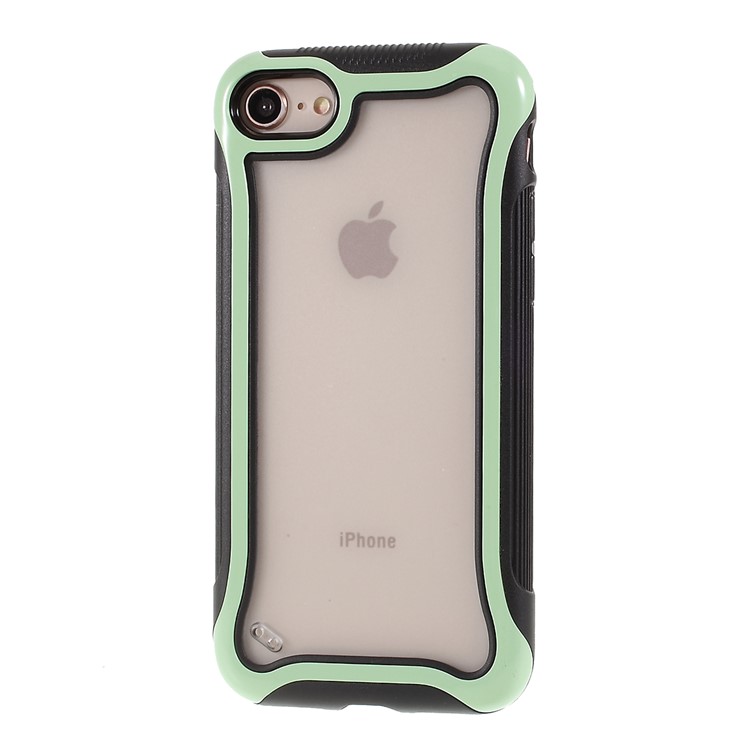 Matte Texture 3-in-1 PC + TPU Hybrid Phone Case for iPhone 8/7/SE 2 (2020) - Light Green-2