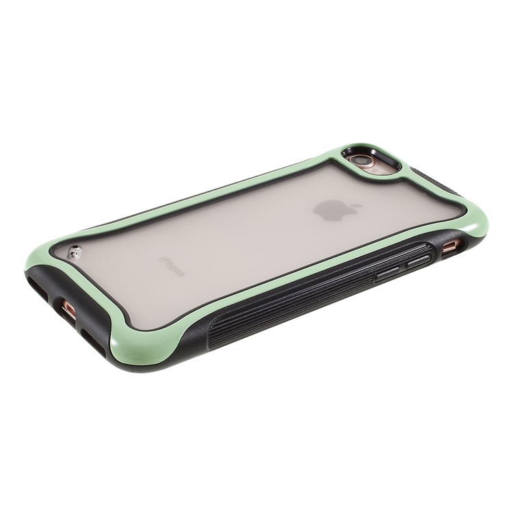 Matte Texture 3-in-1 PC + TPU Hybrid Phone Case for iPhone 8/7/SE 2 (2020) - Light Green-3