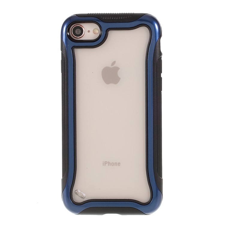 Matte Texture 3-in-1 PC + TPU Hybrid Phone Case for iPhone 8/7/SE 2 (2020) - Blue-1