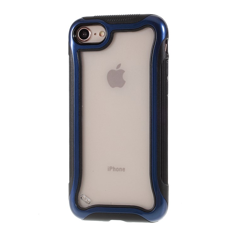 Matte Texture 3-in-1 PC + TPU Hybrid Phone Case for iPhone 8/7/SE 2 (2020) - Blue-2
