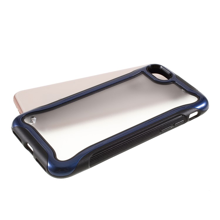 Matte Texture 3-in-1 PC + TPU Hybrid Phone Case for iPhone 8/7/SE 2 (2020) - Blue-4