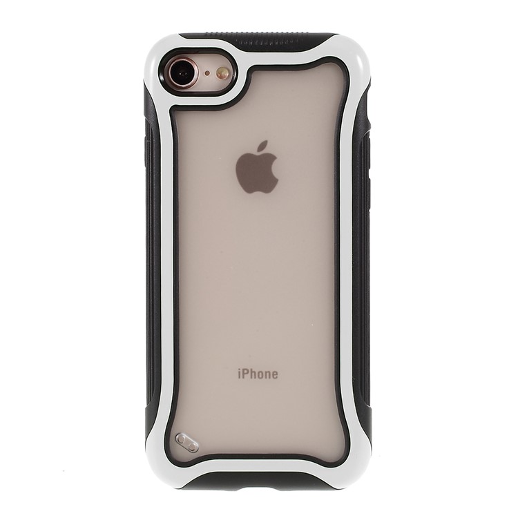 Matte Texture 3-in-1 PC + TPU Hybrid Phone Case for iPhone 8/7/SE 2 (2020) - White-1