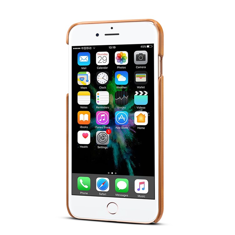 PEELCAS PCK012 Series Dual Card Holders Leather Coated PC Hard Shell for iPhone 8/7 Plus 5.5 inch - Brown-2
