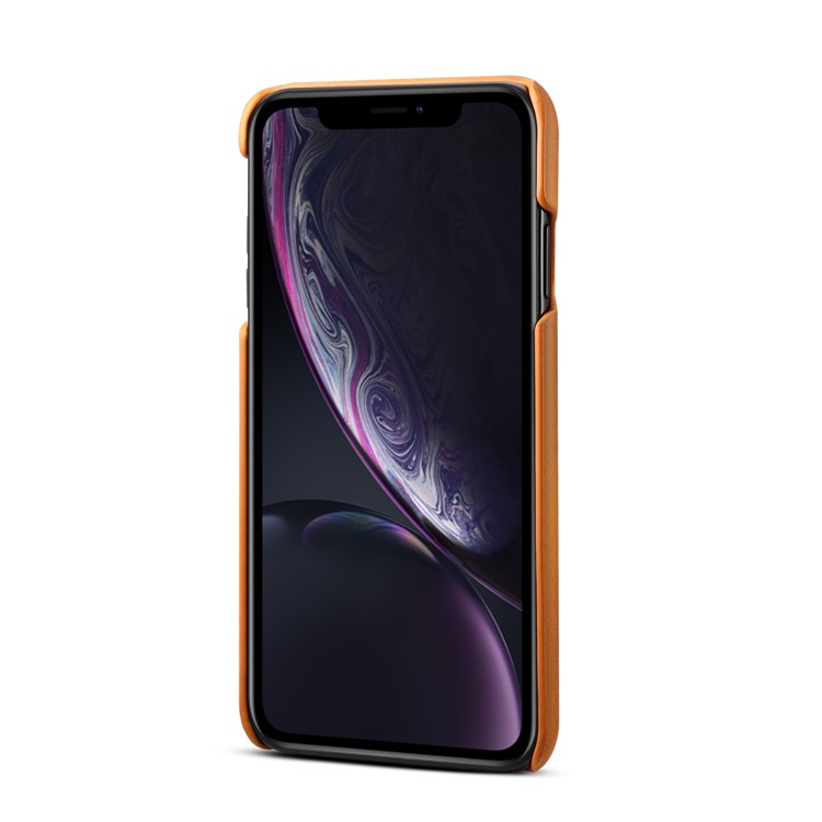 PEELCAS PCK012 Series Dual Card Holders Leather Coated PC Hard Case for iPhone X/XS 5.8 inch - Brown-2