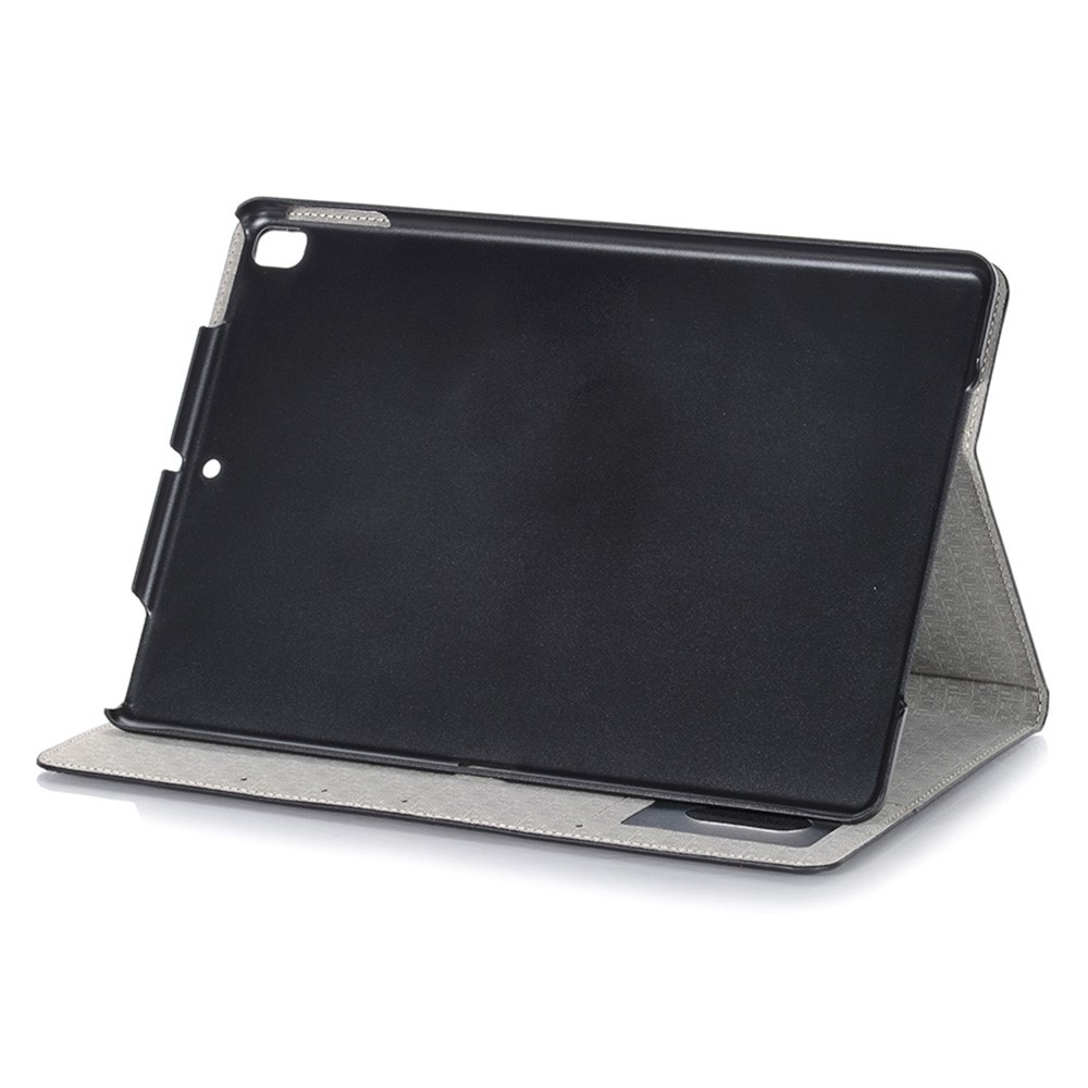 Tablet Pelle Di Coccodrillo Pelle Basamento Del Raccoglitore Di Caso Di Copertura Per Ipad 10.2 (2019) - Nero-4