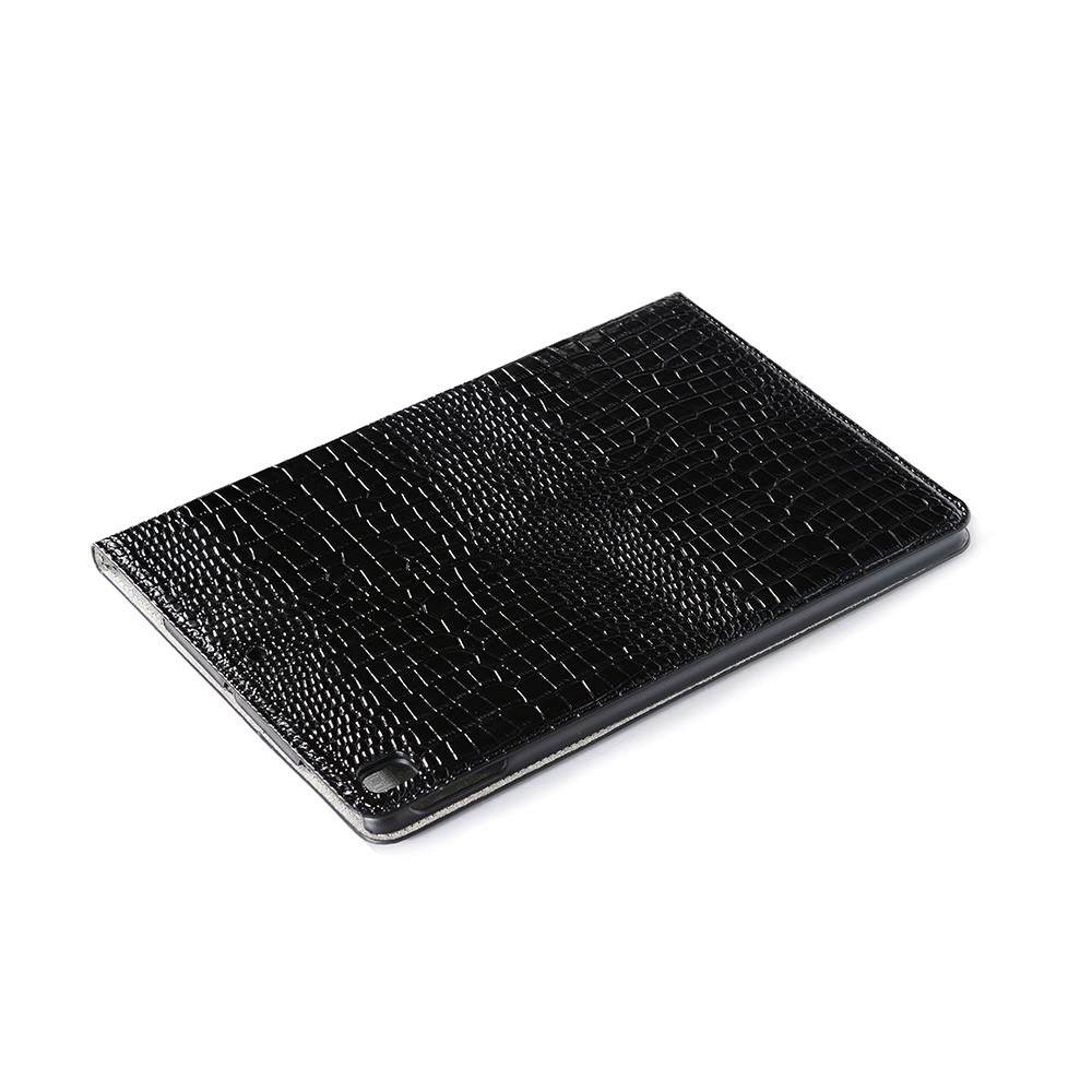 Crocodile Skin Wallet Stand Leather Tablet Covering Case for iPad 10.2 (2019) - Black-5