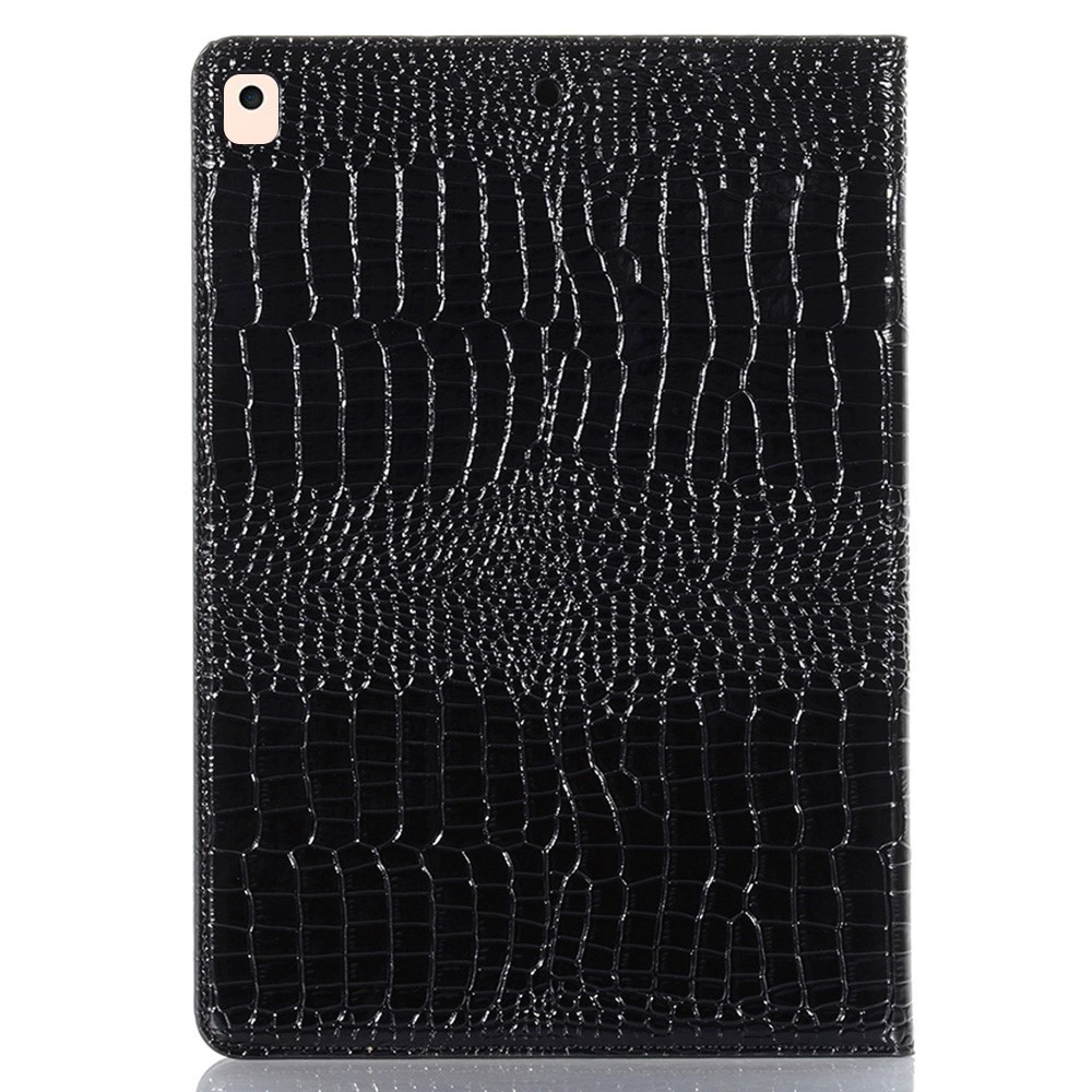 Crocodile Skin Wallet Stand Leather Tablet Covering Case for iPad 10.2 (2019) - Black-7