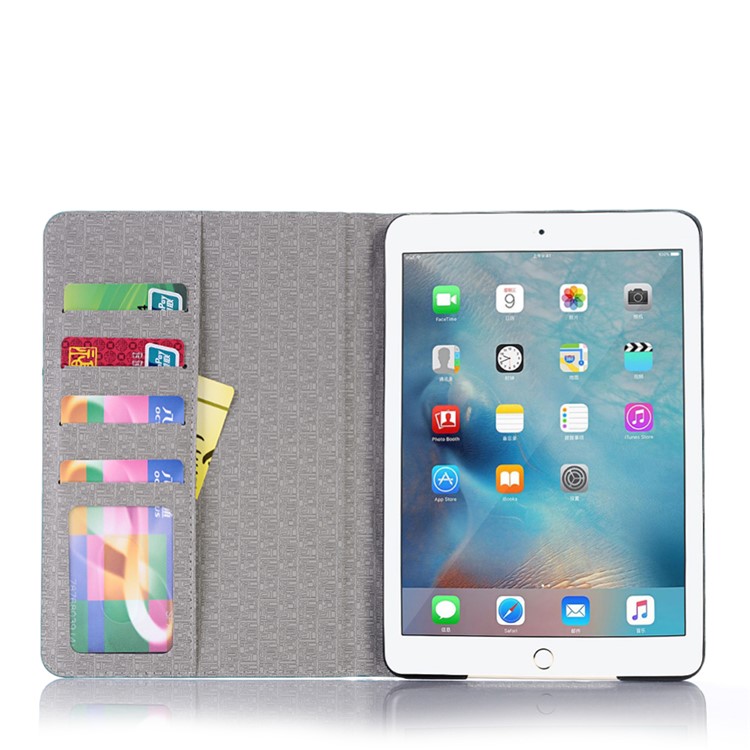 Crocodile Skin Wallet Stand Leather Tablet Covering Case for iPad 10.2 (2019) - Grey-2