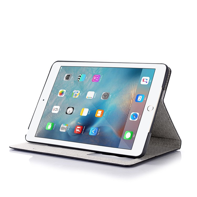 Crocodile Skin Wallet Stand Leather Tablet Covering Case for iPad 10.2 (2019) - Grey-3