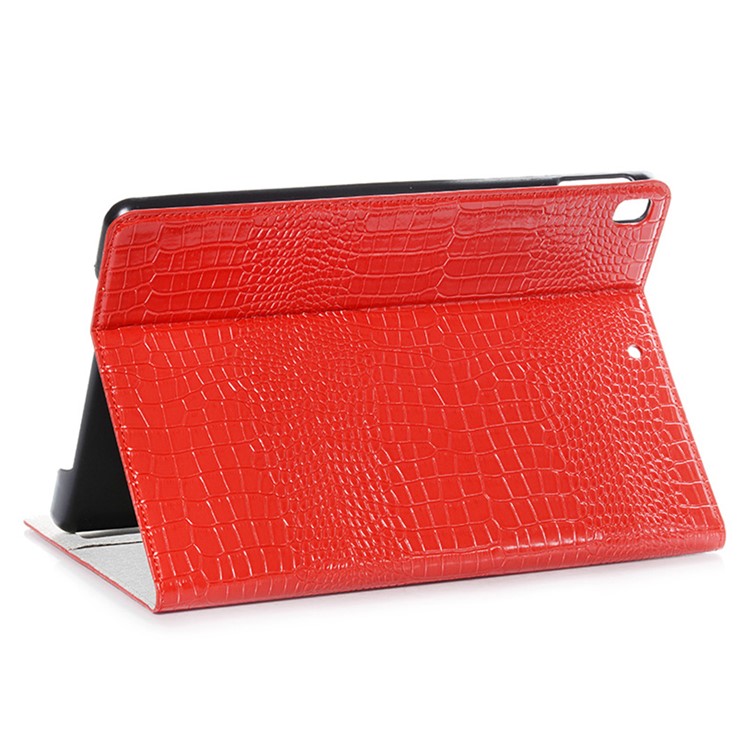 Crocodile Skin Wallet Stand Leder Tablet Abdeckung Hülle Für Ipad 10.2 (2021)/(2020)/(2019) - Rot-3