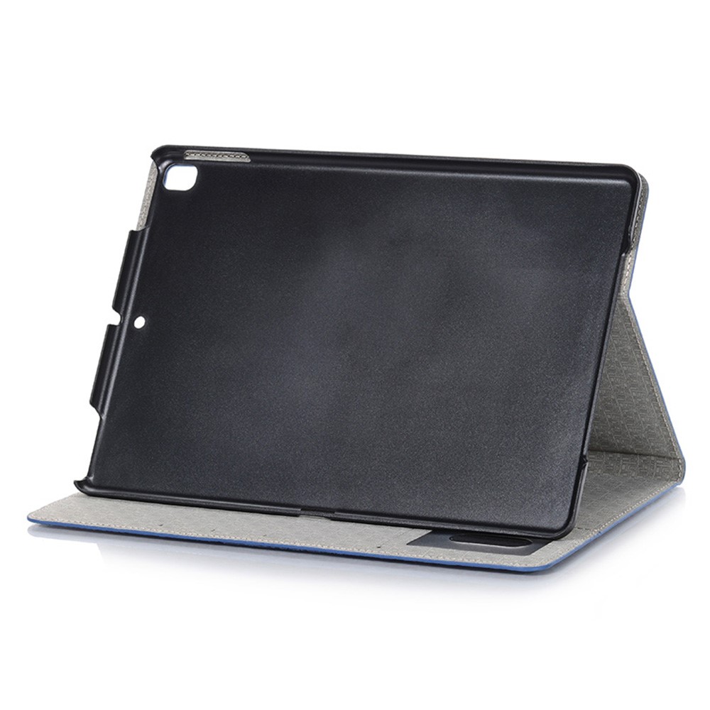 Crocodile Skin Wallet Stand Leather Tablet Covering Case for iPad 10.2 (2019) - Blue-4