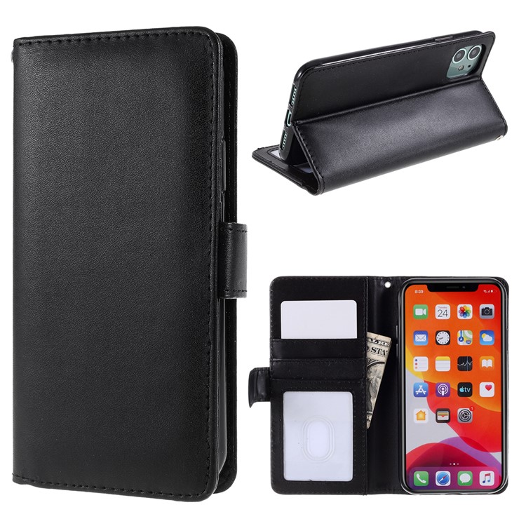 Leather Wallet Stand Phone Cover Case for iPhone 11 6.1-inch-1