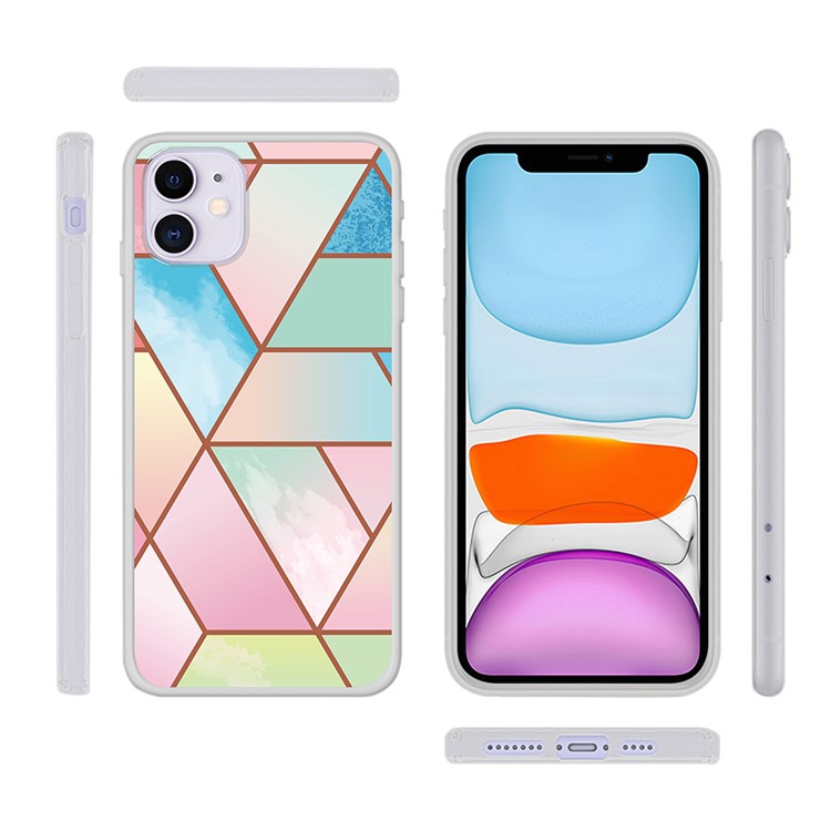 Splicing Marble Pattern IMD TPU Protective Case for iPhone 11 6.1 inch - Style A-2