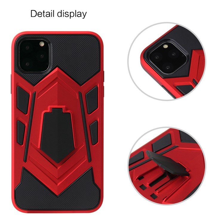 Cool Sword Shape Kickstand PC TPU Combo Case for iPhone 11 Pro Max 6.5 inch - Red-3