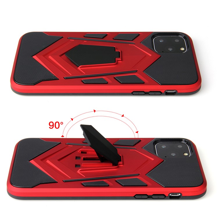 Cool Sword Shape Kickstand PC TPU Combo Case for iPhone 11 Pro Max 6.5 inch - Red-7