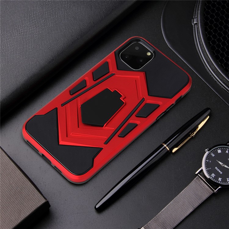 Cool Sword Shape Kickstand PC TPU Combo Case for iPhone 11 Pro Max 6.5 inch - Red-8