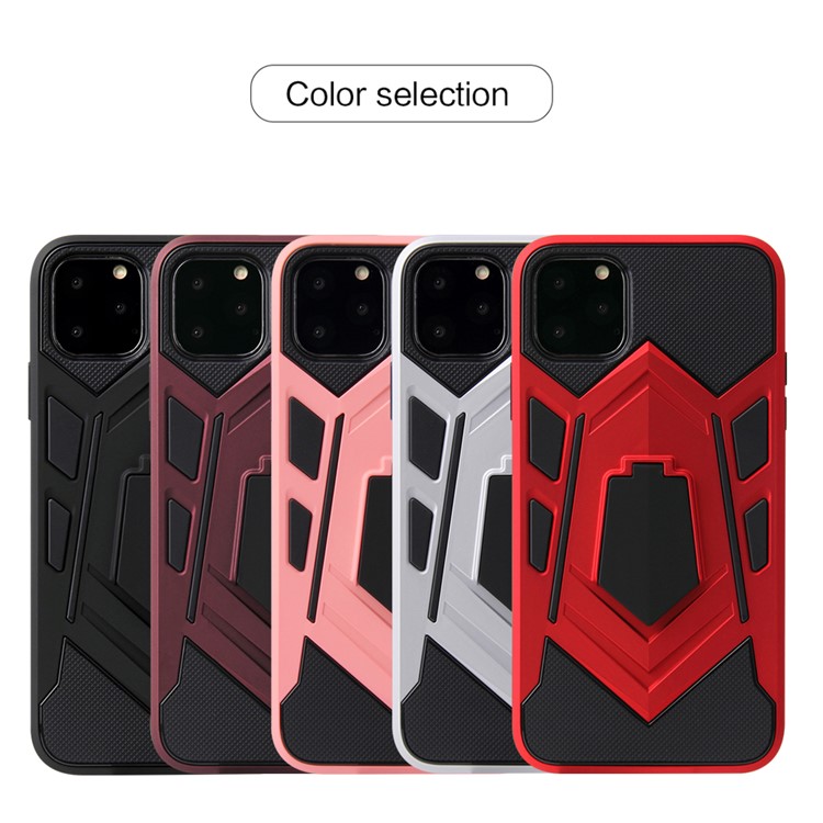 Cool Sword Shape Kickstand PC TPU Combo Case for iPhone 11 Pro Max 6.5 inch - Red-9