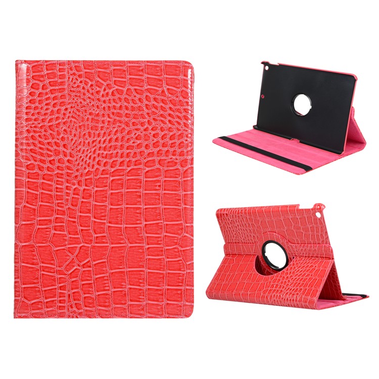 Crocodile Texture 360 Degree Rotating Stand PU Leather Tablet Shell for Apple iPad 10.2 (2019) - Orange-1