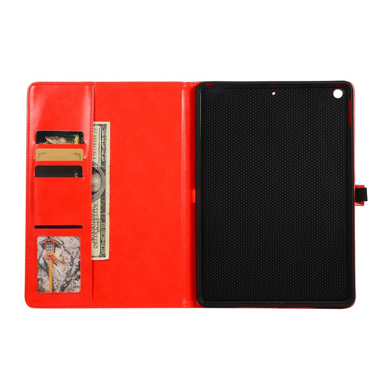 PU Leather Smart Shell Cover for iPad 10.2 (2019) - Red-3