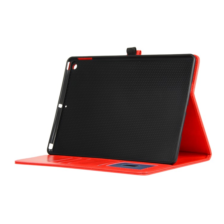 PU Leather Smart Shell Cover for iPad 10.2 (2019) - Red-5