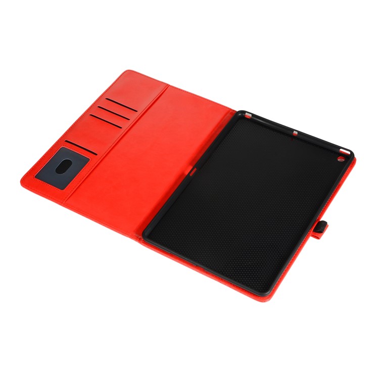 PU Leather Smart Shell Cover for iPad 10.2 (2019) - Red-7