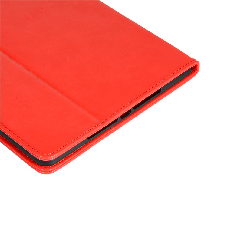 PU Leather Smart Shell Cover for iPad 10.2 (2019) - Red-8