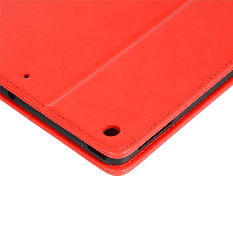 PU Leather Smart Shell Cover for iPad 10.2 (2019) - Red-9