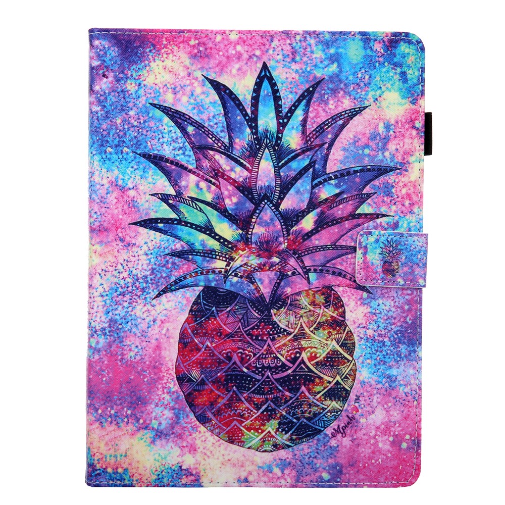 Pattern Printing Card Slots Stand Leather Tablet Case for iPad 10.2 (2019) - Pineapple-4