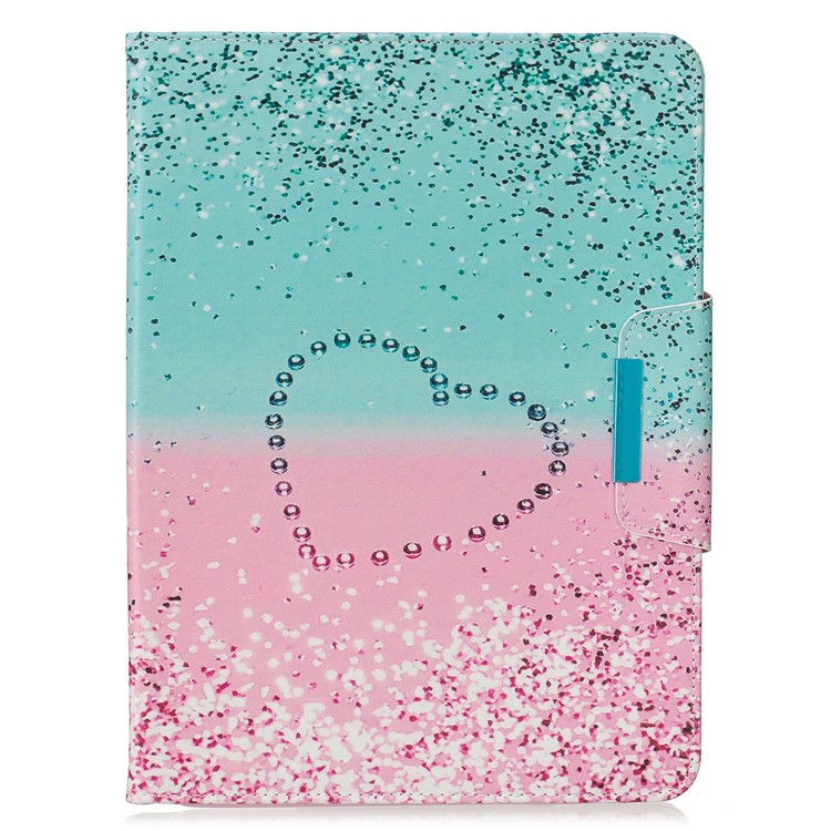 Pattern Printing Wide Clasp Stand Wallet Leather Tablet Case for Ipad Air (2013)/Air 2 / Ipad Pro 9.7 (2016) / Ipad 9.7 (2017)/(2018) - Heart-2