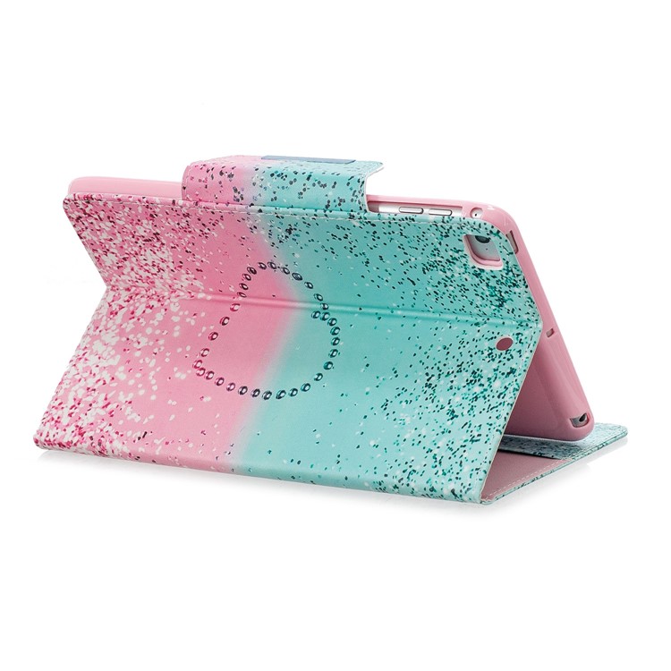 Pattern Printing Wide Clasp Stand Wallet Flip Leather Tablet Cover Shell for iPad Mini 1/2/3/4/(2019) 7.9 inch - Heart-5