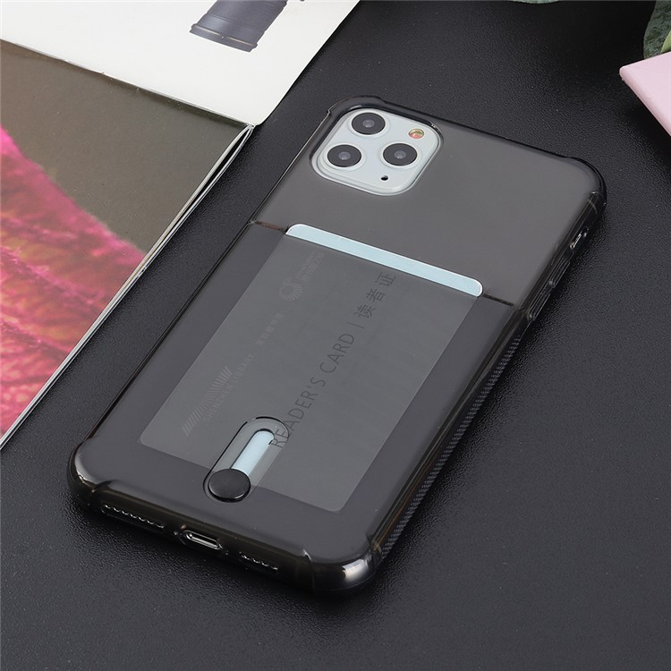 Non-slip Card Holder TPU Phone Cover for iPhone 11 Pro 5.8 inch - Black-3