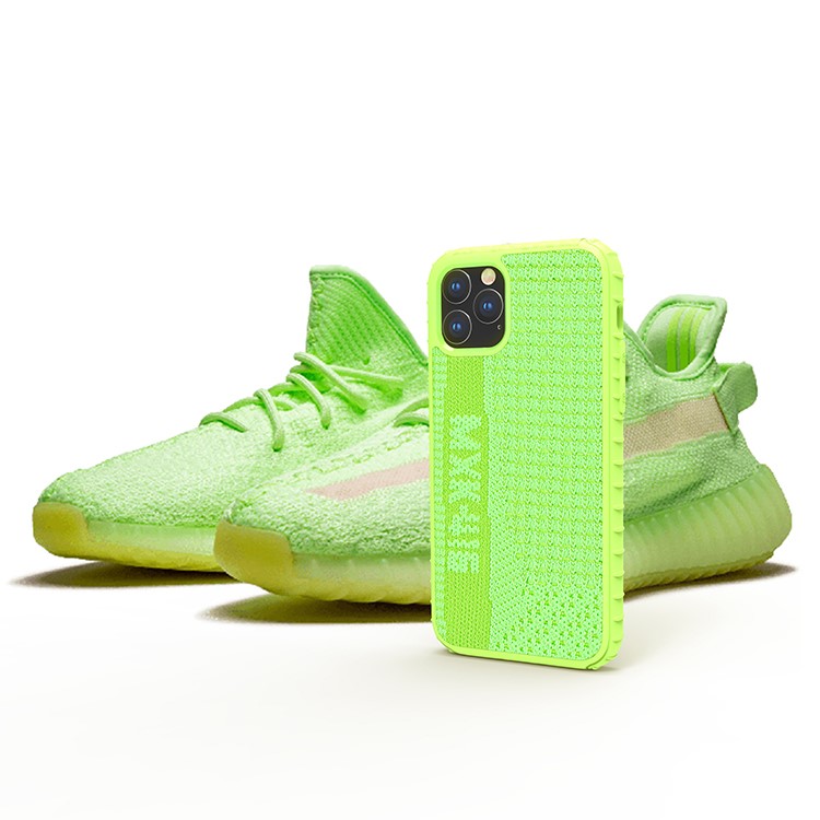 Soft Luminous TPU + Shoes Fabric Hybrid Phone Cover for Apple iPhone 11 Pro 5.8 inch - Green-2